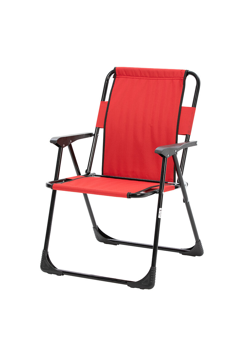 Piknik Sandalyesi Çift Katlı Lüks Kırmızı