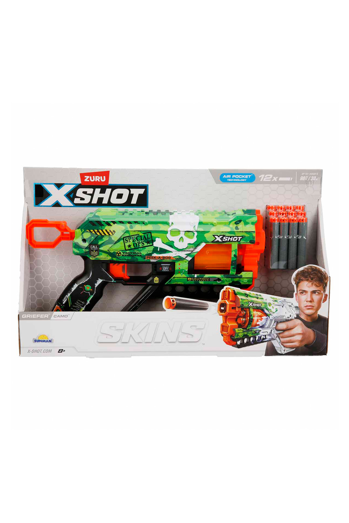 X-Shot Skins Griefer 12 Mermili Sünger Dart Atan Silah