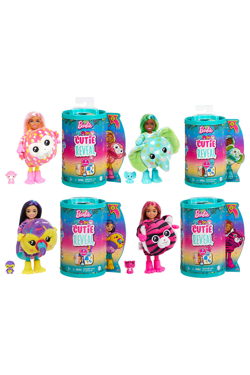 Oyuncak Barbie Cutie Reveal Bebekler Chelsea Tropikal Orman Serisi HKR12