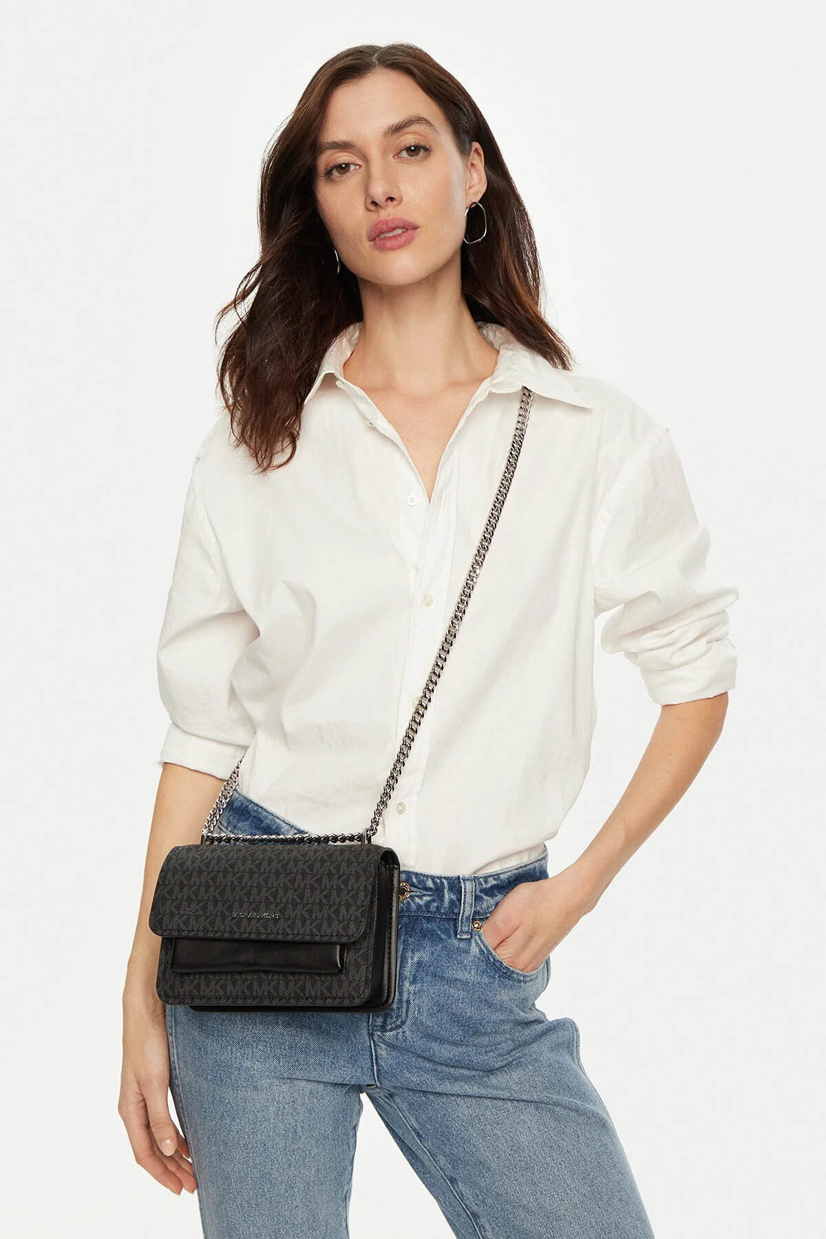 Michael Kors Kadın Omuz Çantası 32R5SC7C1V-BLACK