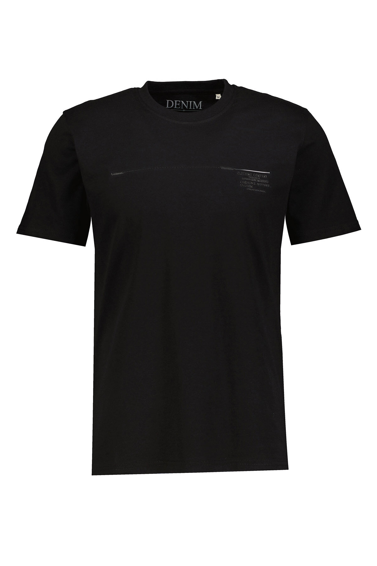 First Company Denim Erkek Bisiklet Yaka Baskılı Süprem Tişört 2417101014