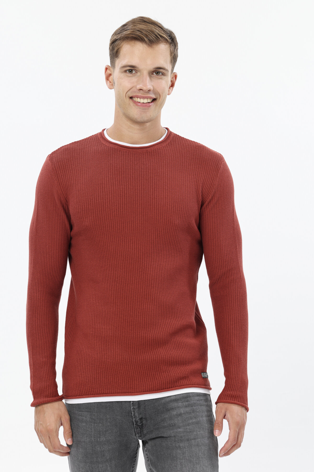 First Company Denim Erkek Kazak 2527108020