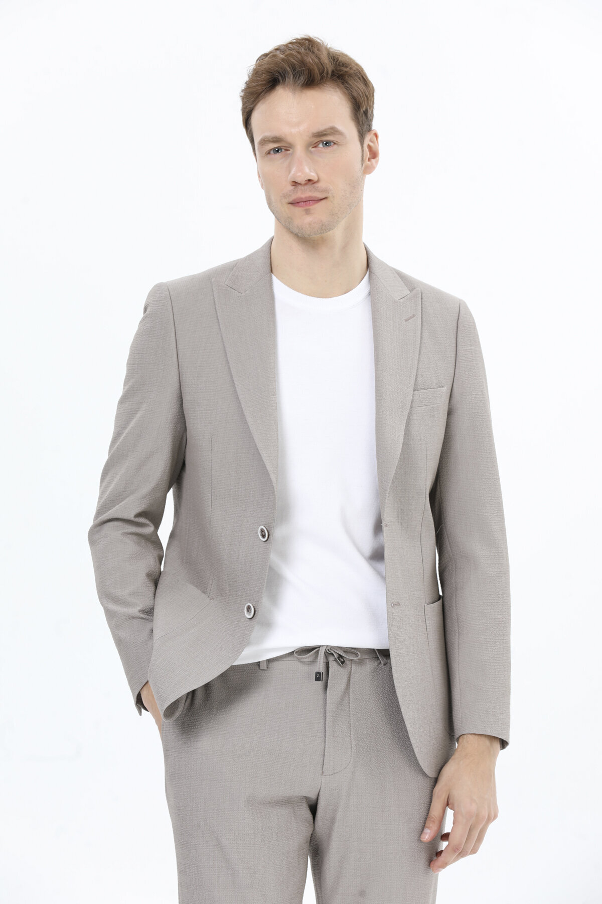 Finesuits Erkek Gofre İpli Takım Elbise 2412101003.DGFIPSC6S