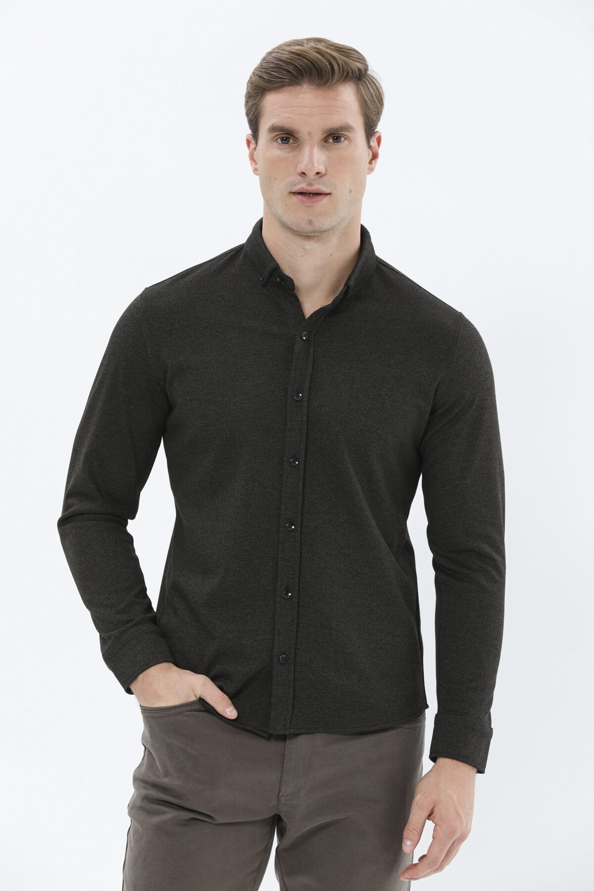 Finesuits Erkek Jakar Gömlek 242209051.JKGMR