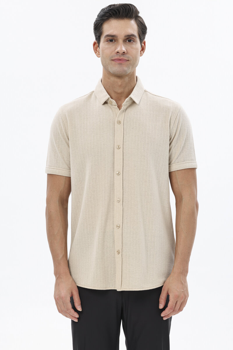 Finesuits Erkek Keten Karışımlı Gömlek 2512202017.KTGYR