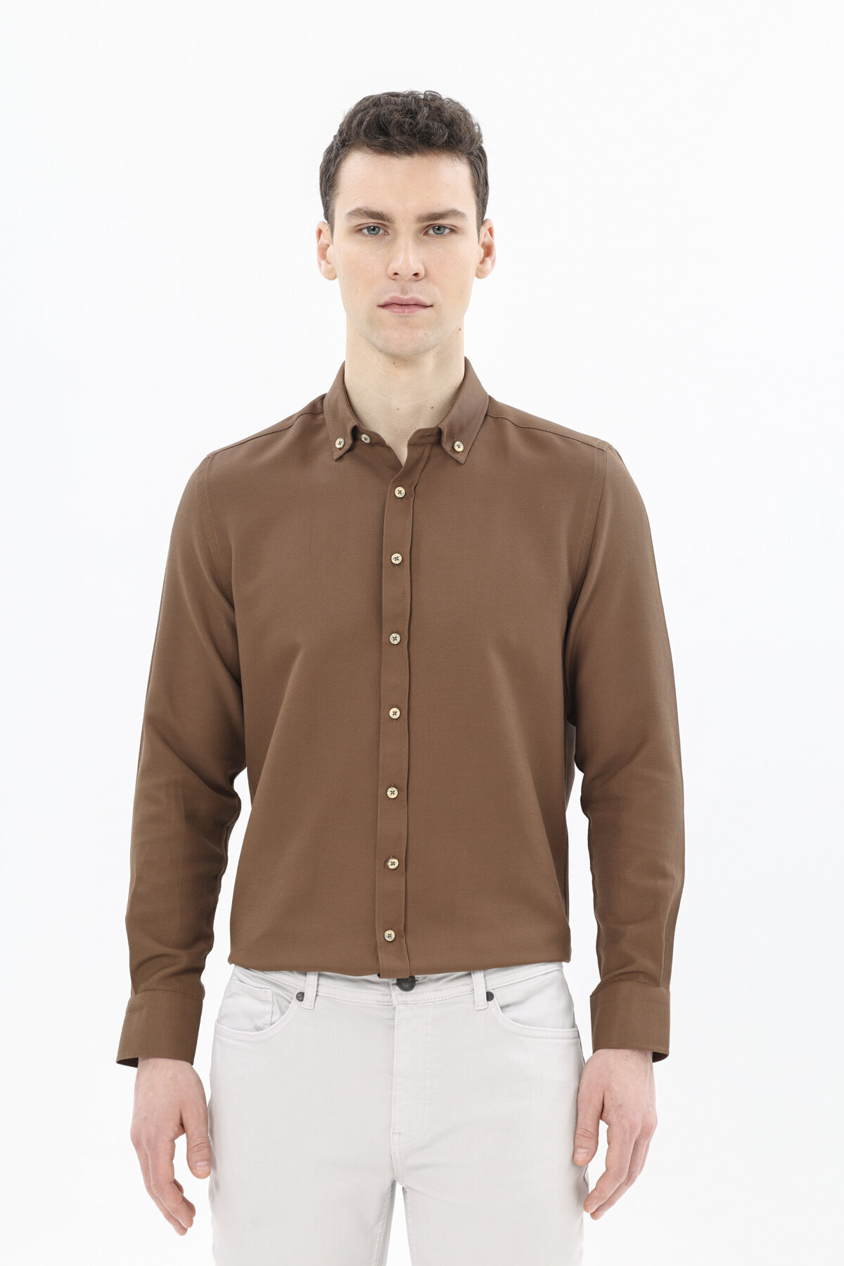 Finesuits Erkek Armürlü Gömlek 2412103021.UDS