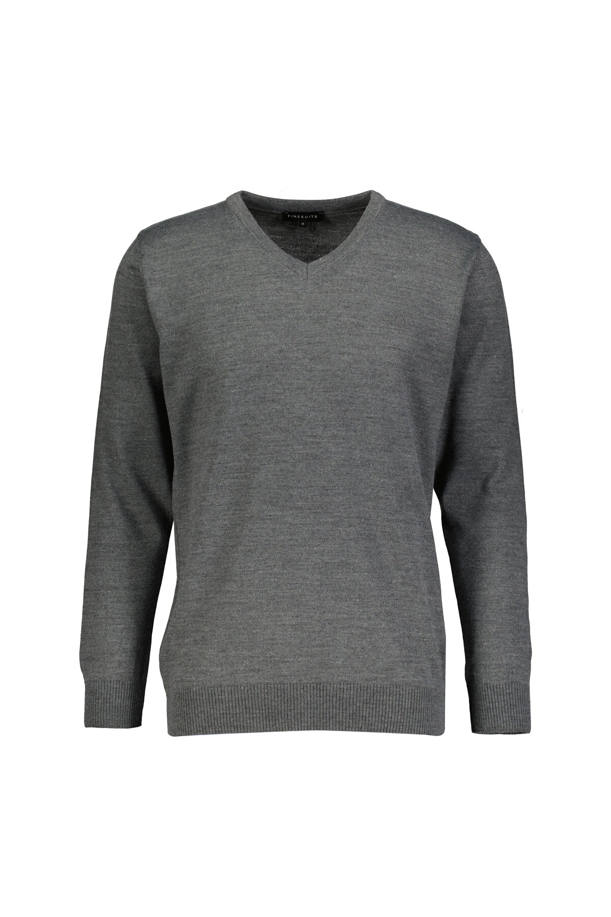 Finesuits Erkek Düz Yünlü Düz Yünlü Kazak 2522201004.DZVYR