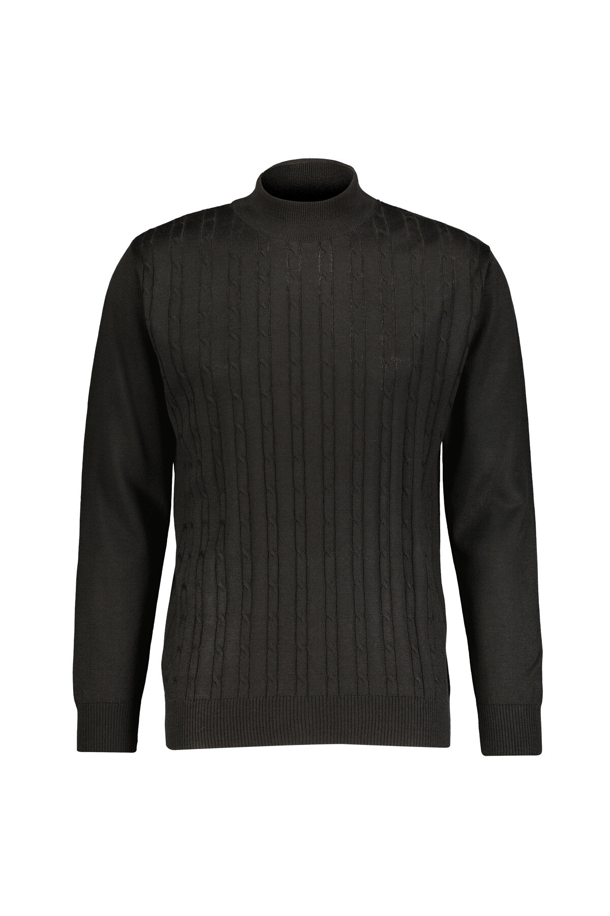 Finesuits Erkek Düz Yünlü Desenli Yünlü Kazak 2522201011.YBR