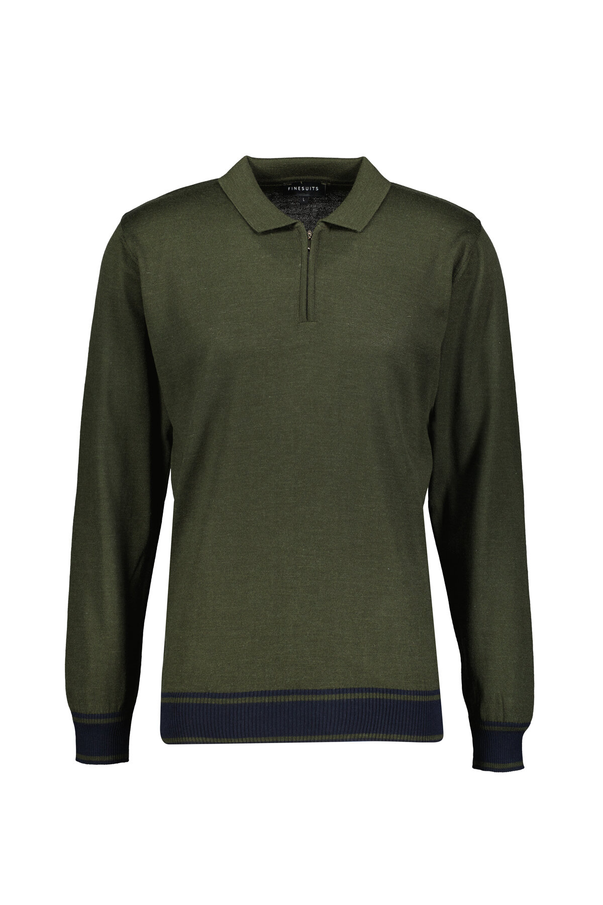 Finesuits Erkek Düz Yünlü Desenli Yünlü Kazak 2522201015.PYFR