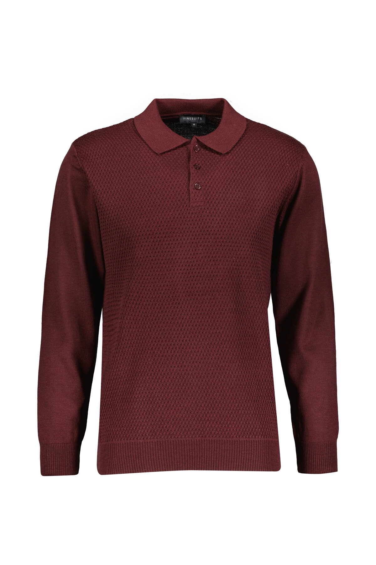 Finesuits Erkek Düz Yünlü Desenli Yünlü Kazak 2522201018.PYR