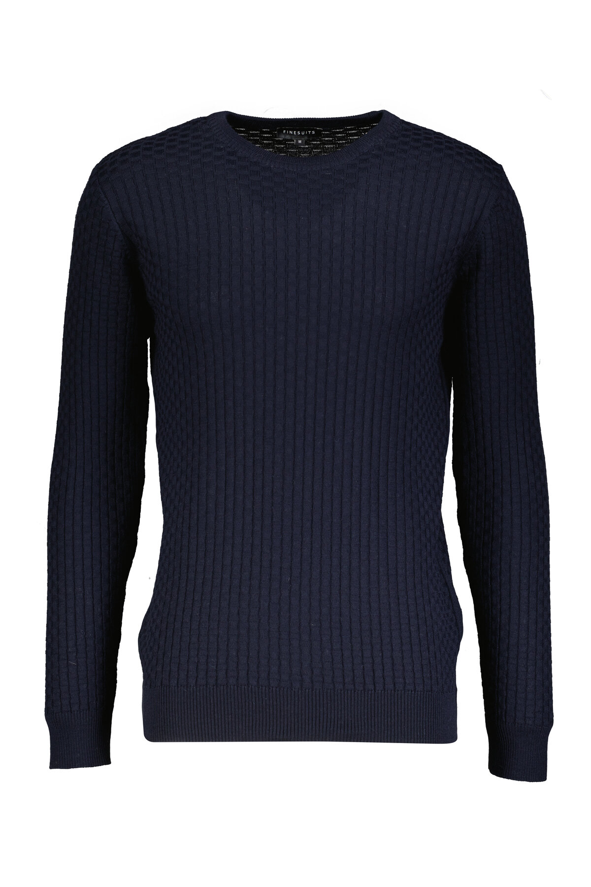 Finesuits Erkek Düz Yünlü Desenli Yünlü Kazak 2522201020.OYR