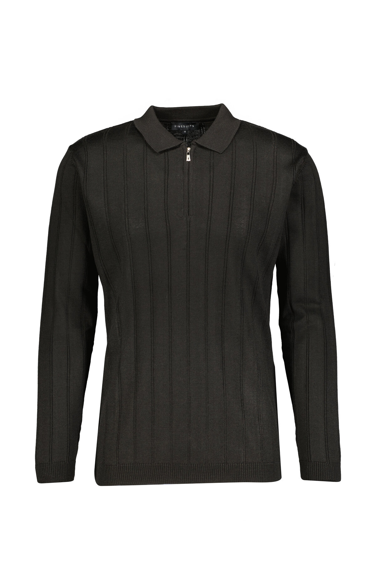 Finesuits Erkek Düz Yünlü Desenli Yünlü Kazak 2522201021.PYFR