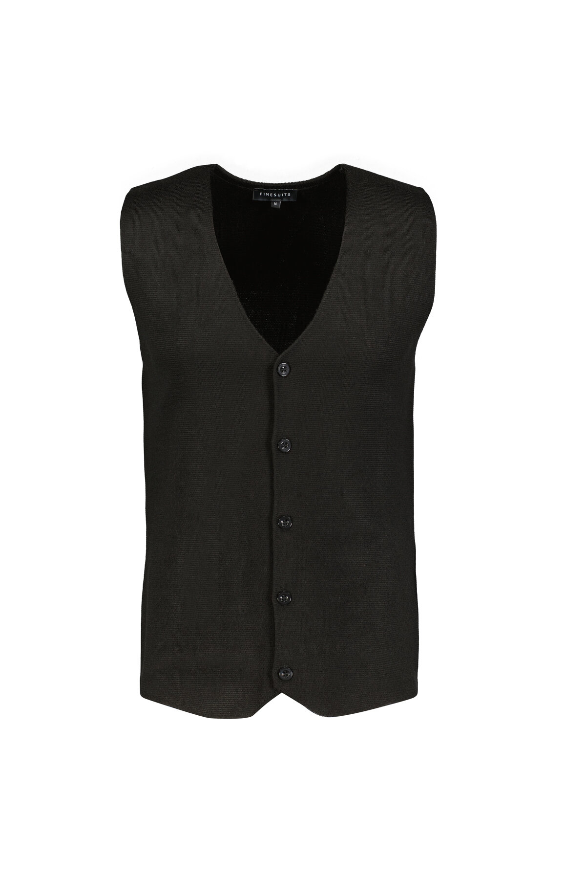 Finesuits Erkek Düz Yünlü Desenli Yünlü Yelek 2522201025.YLKR