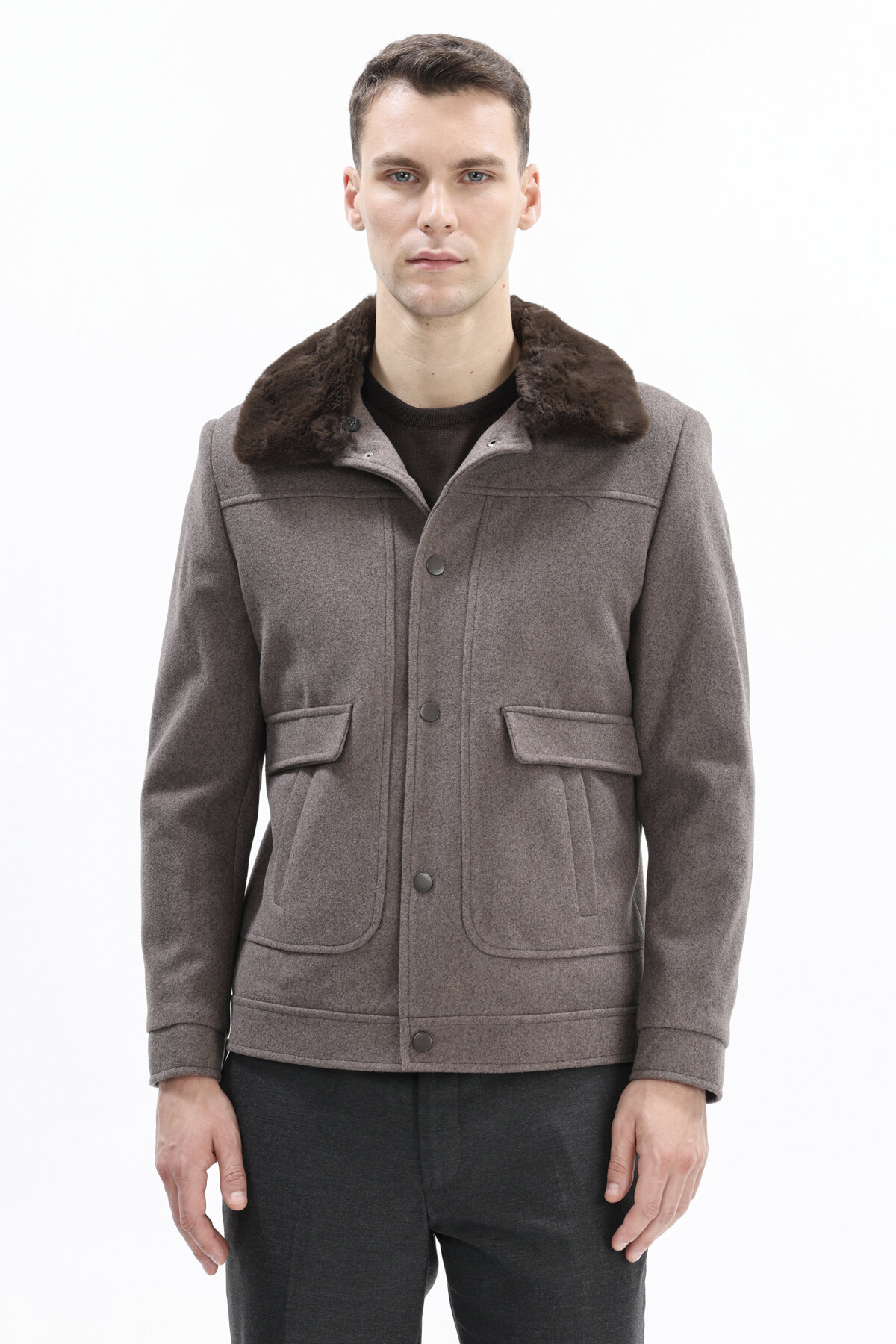 Finesuits Erkek Kaşe Mont 2522205053.KSKPYR