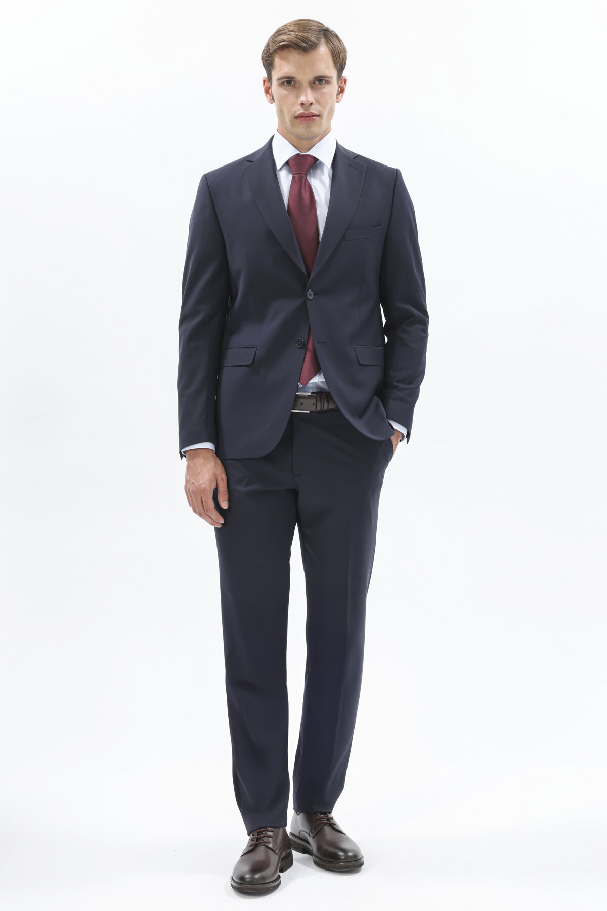 Finesuits Erkek Düz Yün Karışımlı Takım Elbise 2522101001.DZYNMY6R