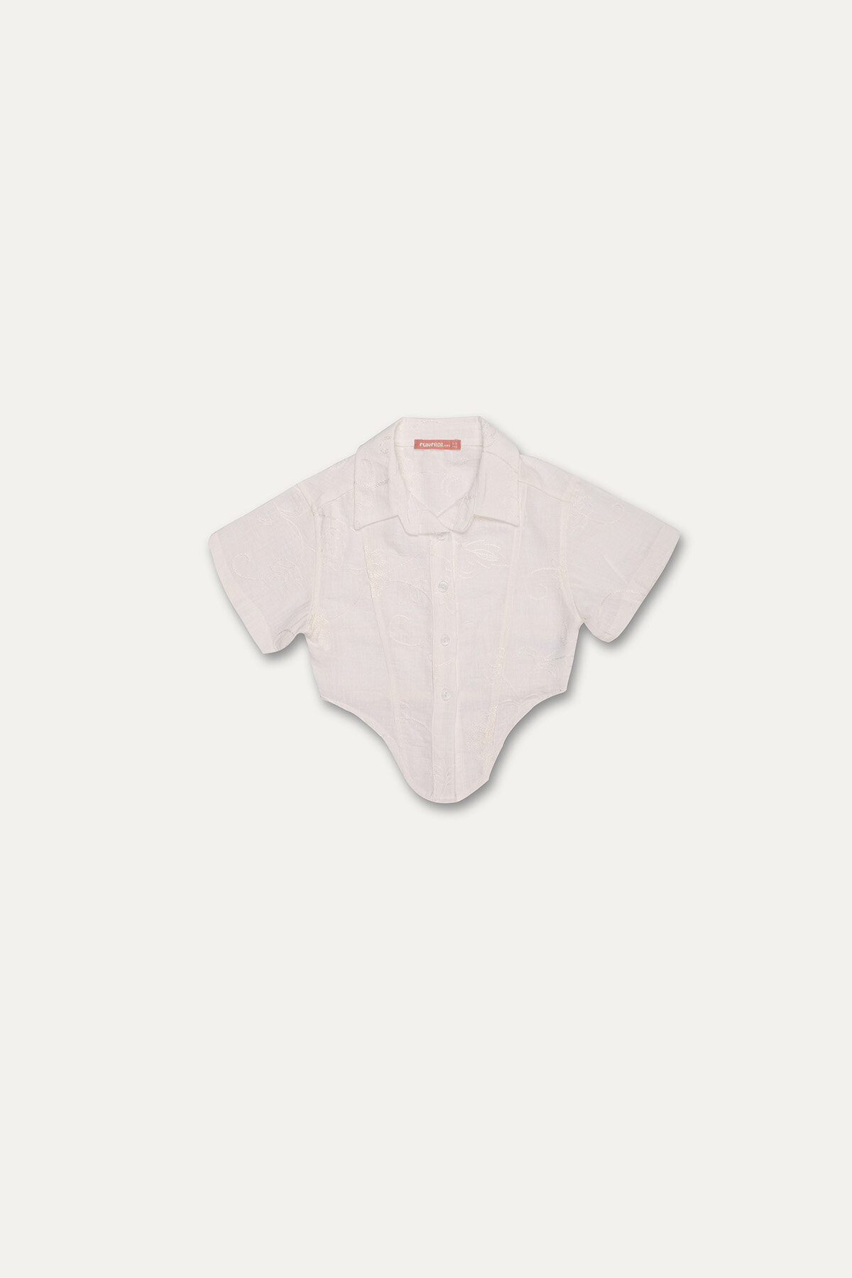 Funfair Kız Çocuk Nakışlı Keten Gömlek 2516305004.KT.M0469