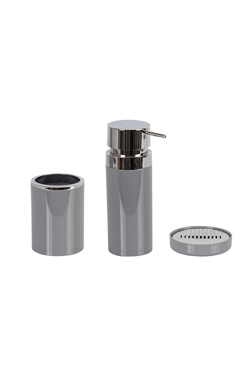 Hometime Banyo Seti 3 Parça Gri