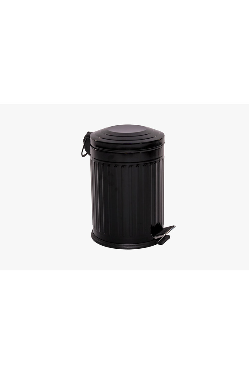 Hometime Vintage Çöp Kovası Siyah 5 L