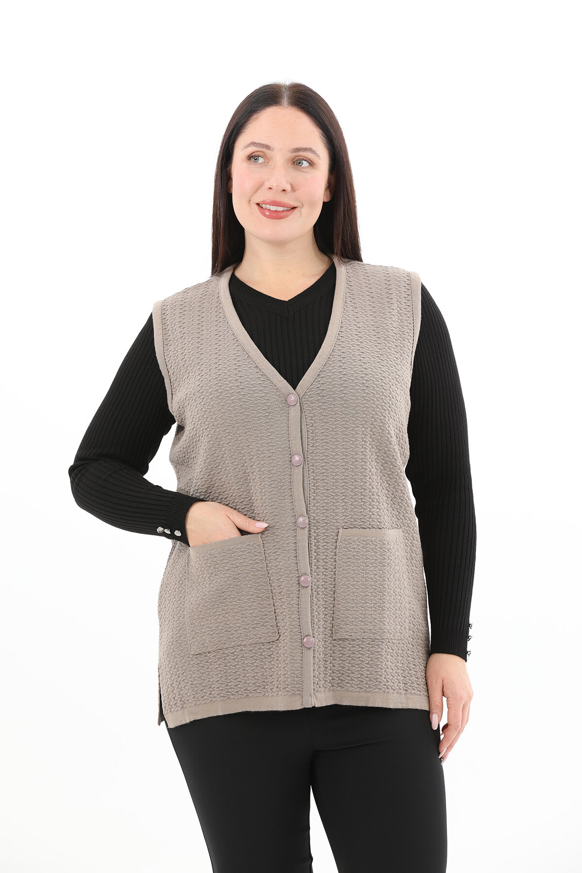 Shefame Kadın Kısa Yelek 2524BK114001