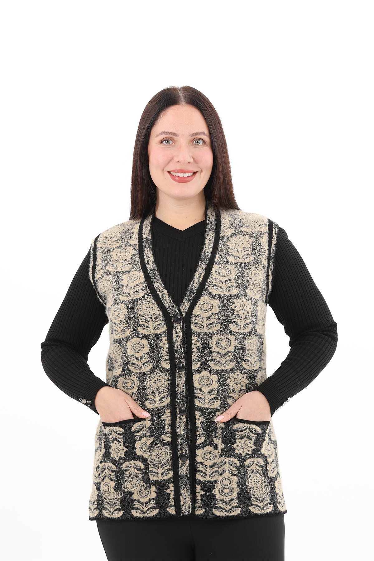 Shefame Kadın Kısa Yelek 2524BK114002