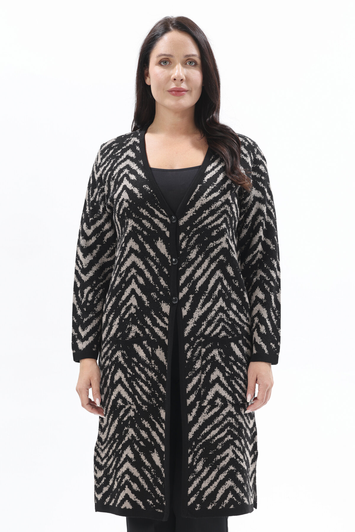 Shefame Kadın Uzun Ceket 2524BK102011