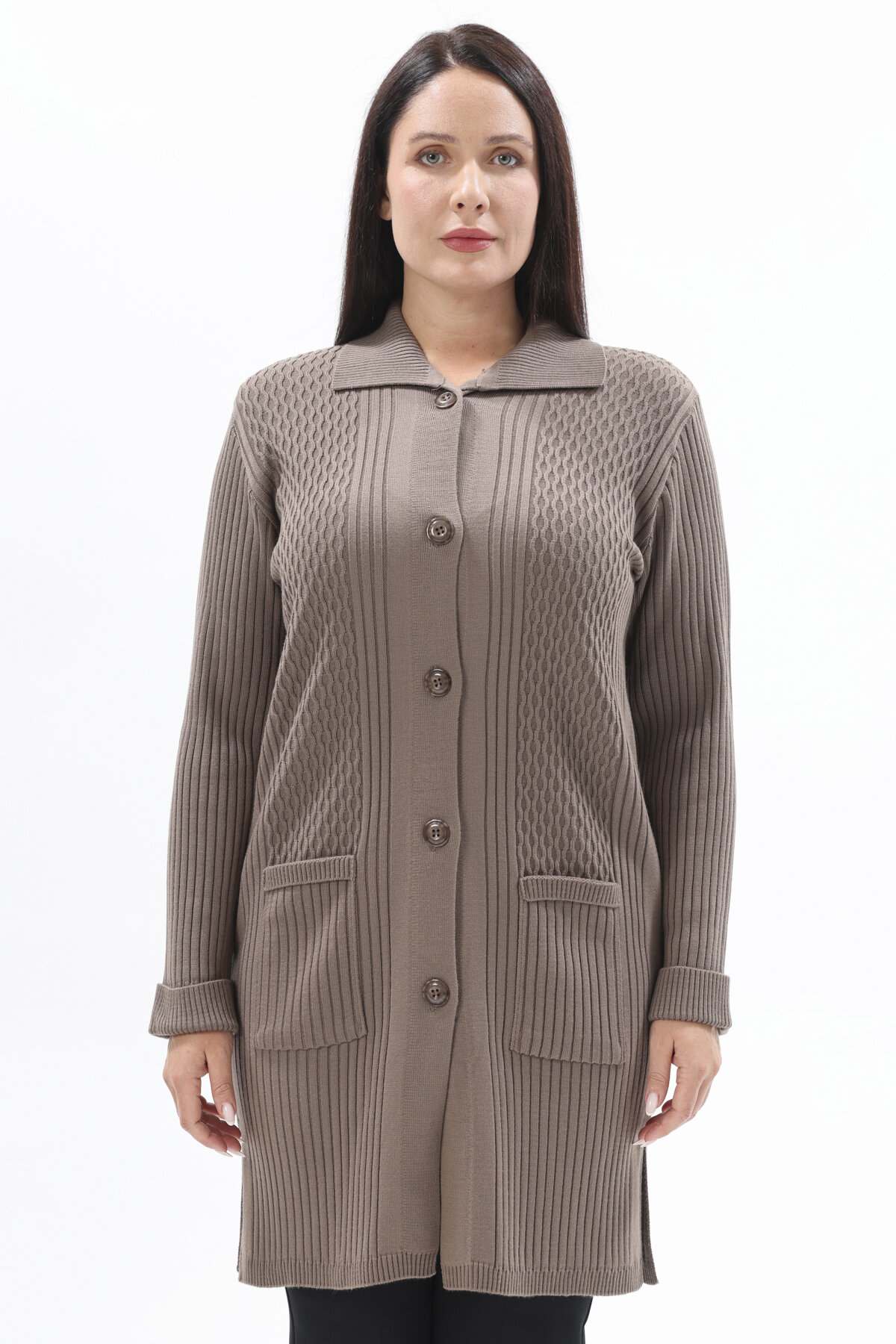 Shefame Kadın Uzun Ceket 2524BK102013