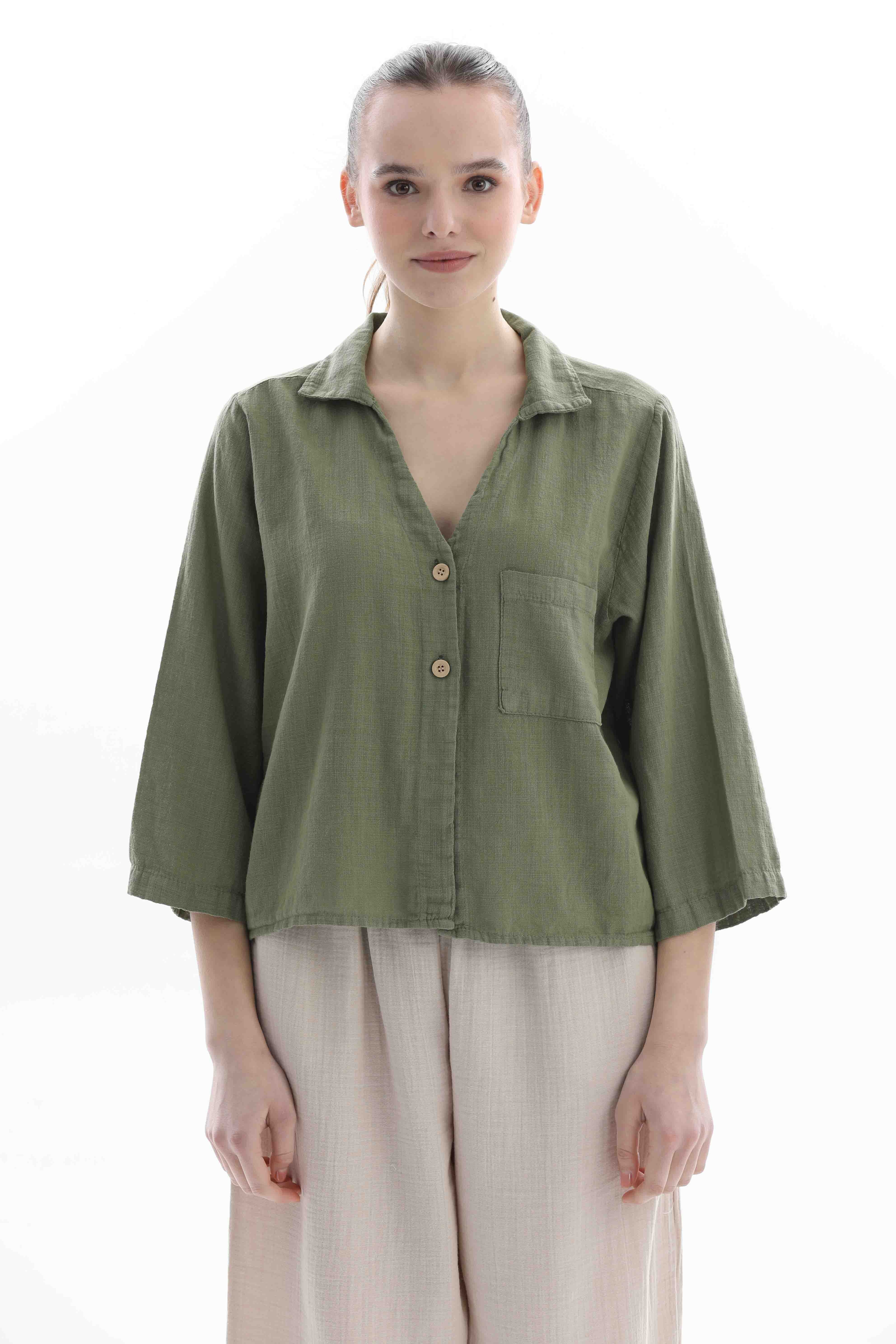 Crew Up Kadın Gömlek 2614KS108629