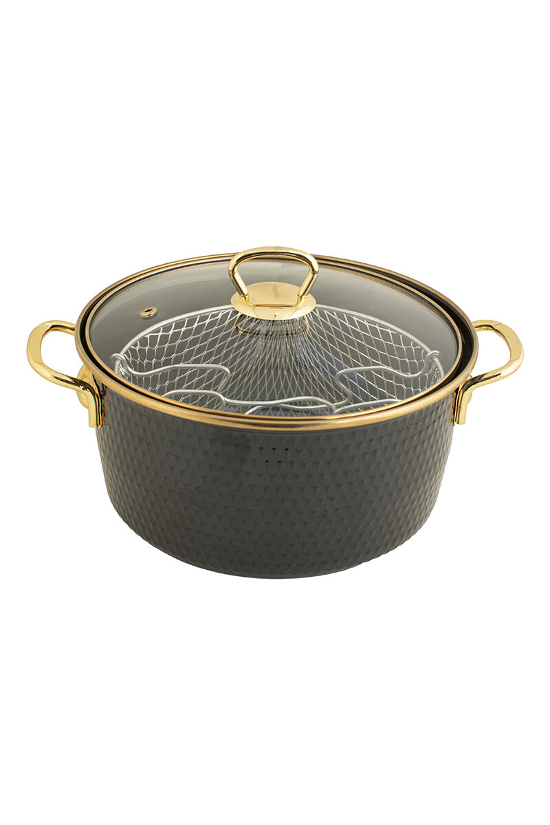 Hometime Emaye Kızartma Tenceresi Bakır