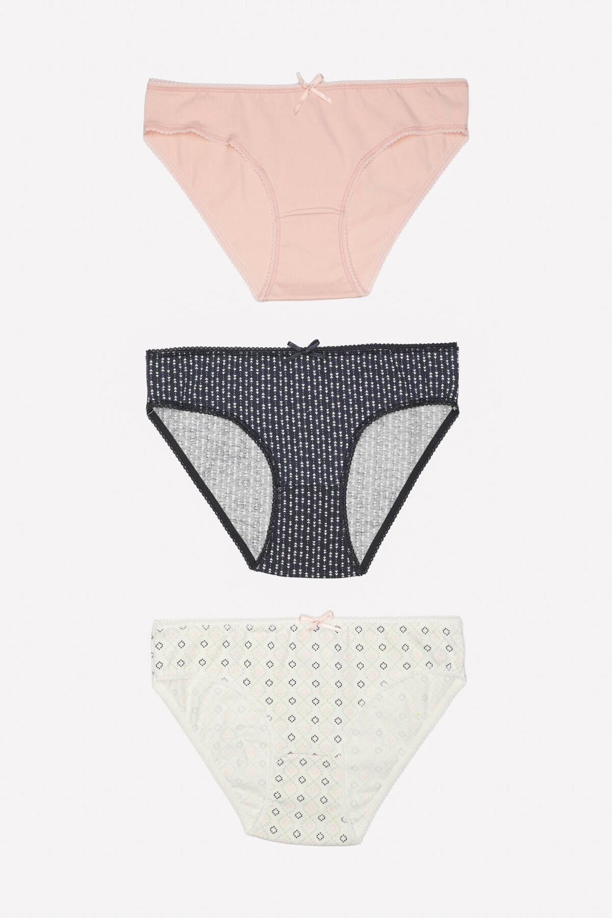 Shefame Kadın 3'lü Desenli Slip Külot 2324K001MD