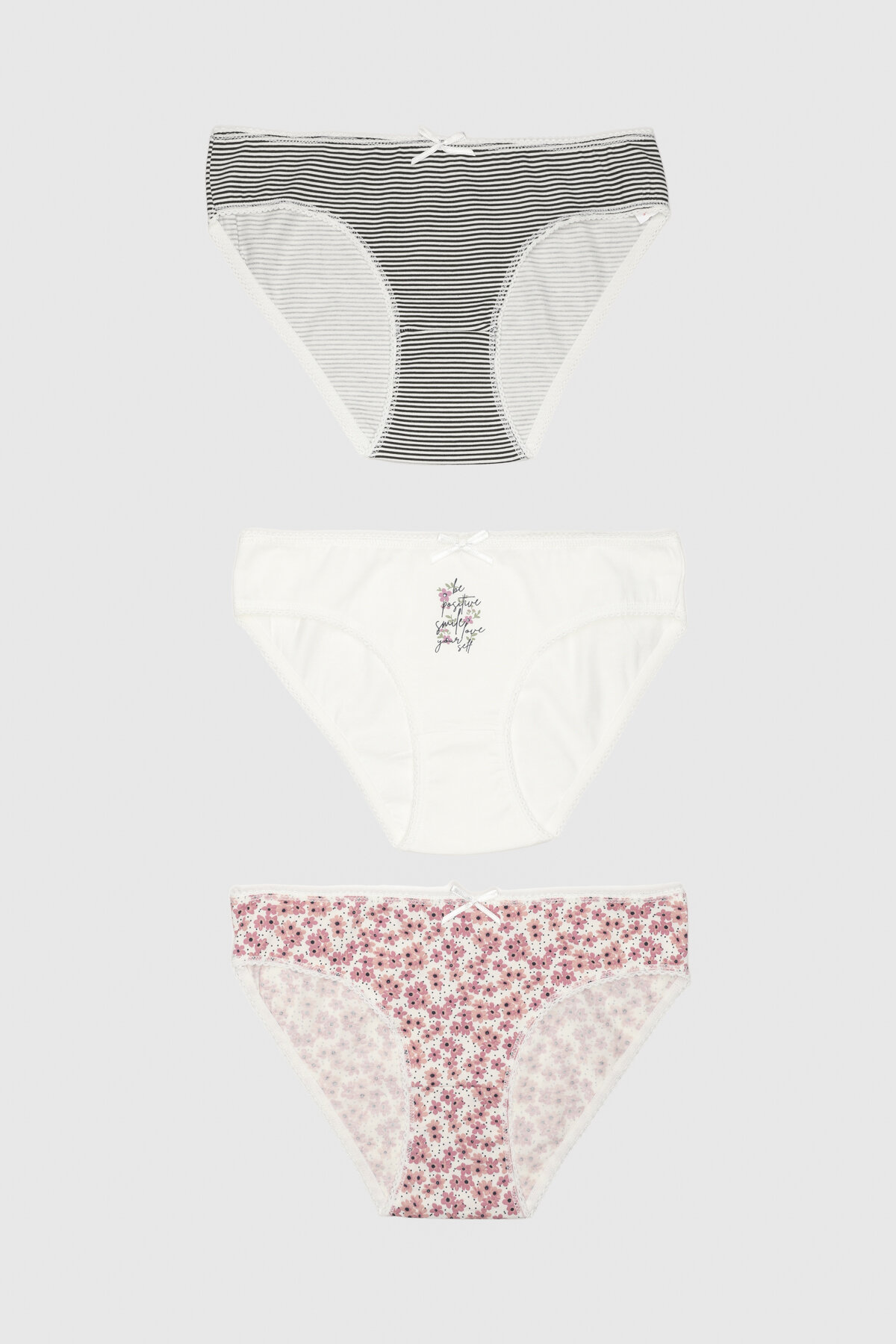 Shefame Kadın 3'lü Desenli Slip Külot 2324K001MD