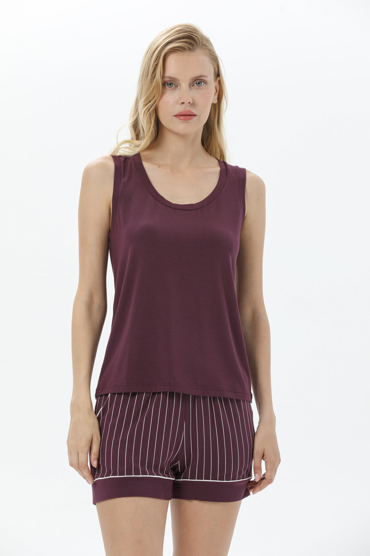 Shefame Kadın Düğmeli Gömlek Yaka Şortlu Pijama Takımı 241OZE4