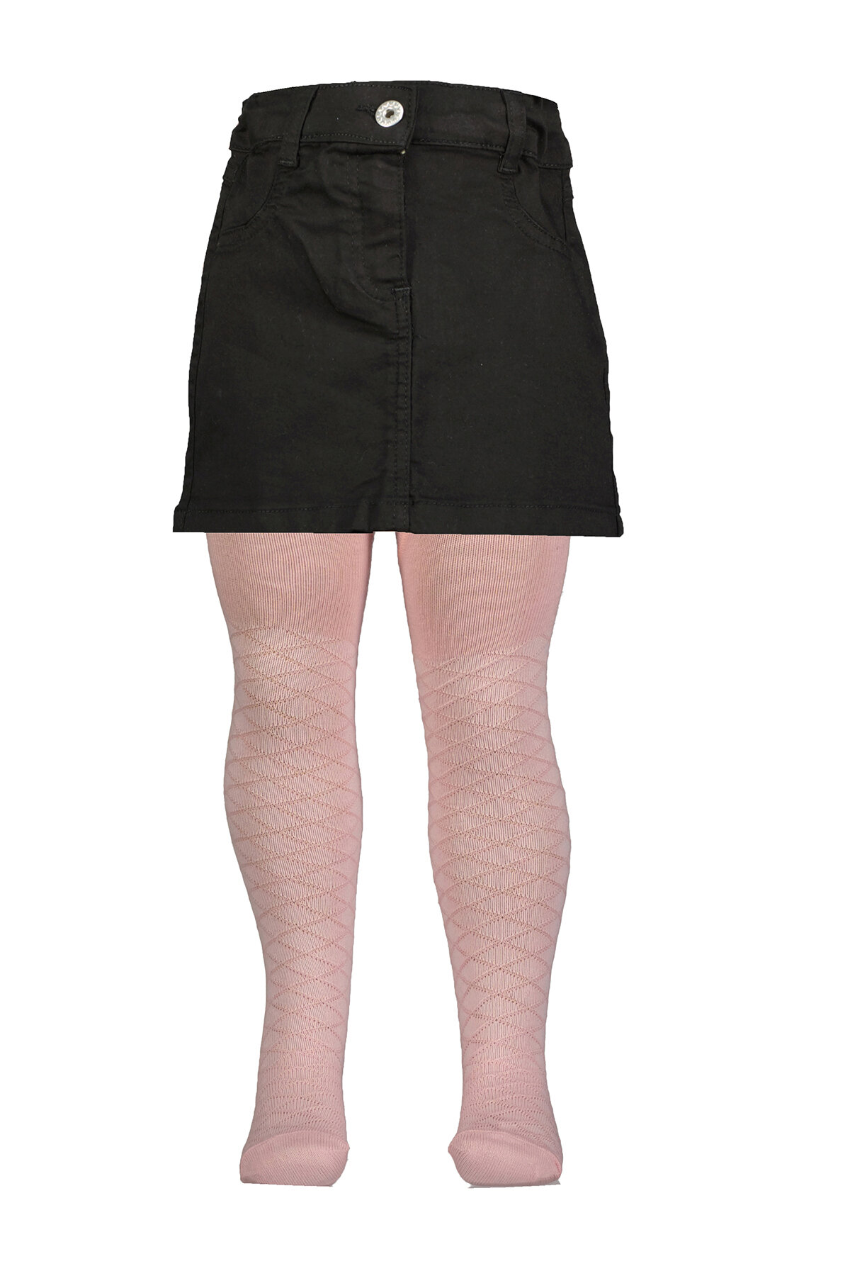 Funfair Kız Çocuk Baklava Desen Kabartmalı Pamuklu Külotlu Çorap 241KL502NC