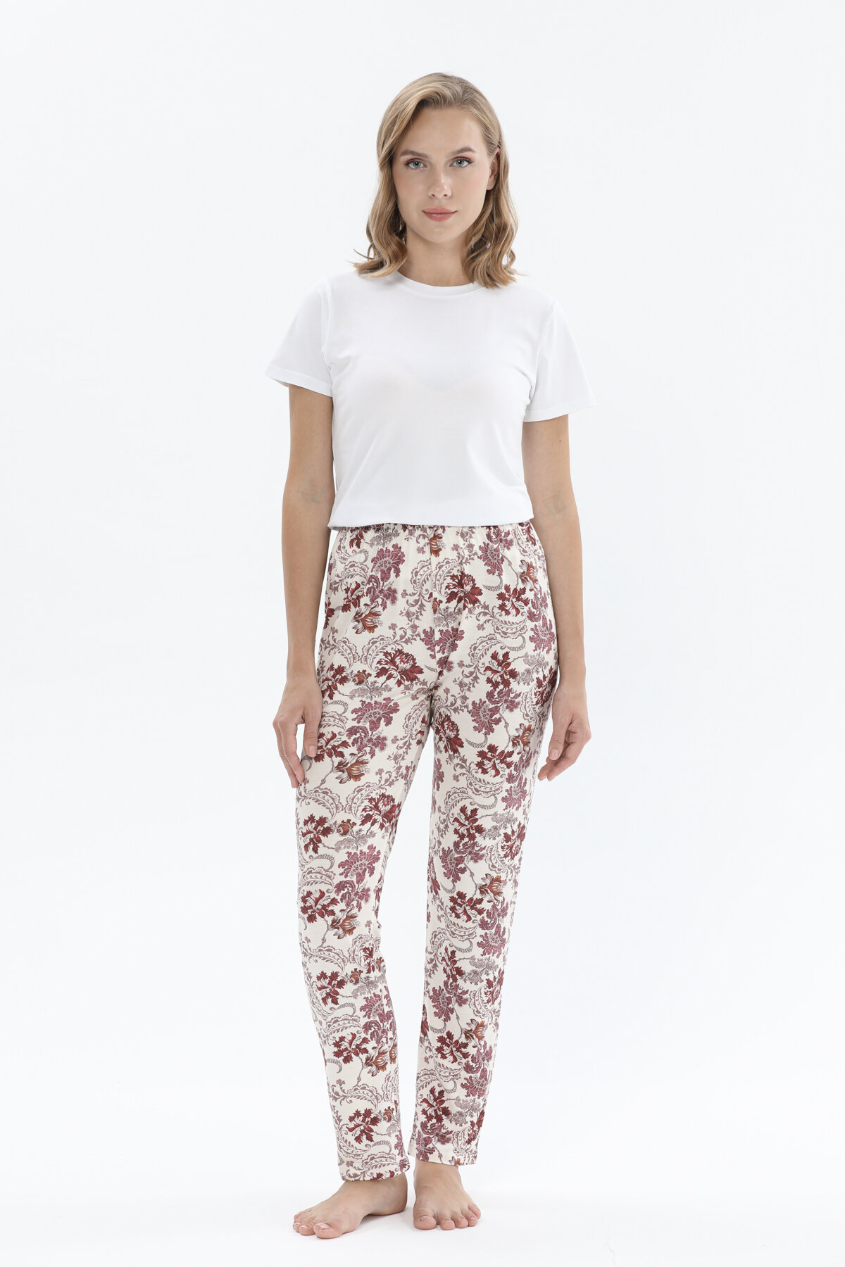 Shefame Kadın Desenli Viskon Pijama Altı 241SVM03