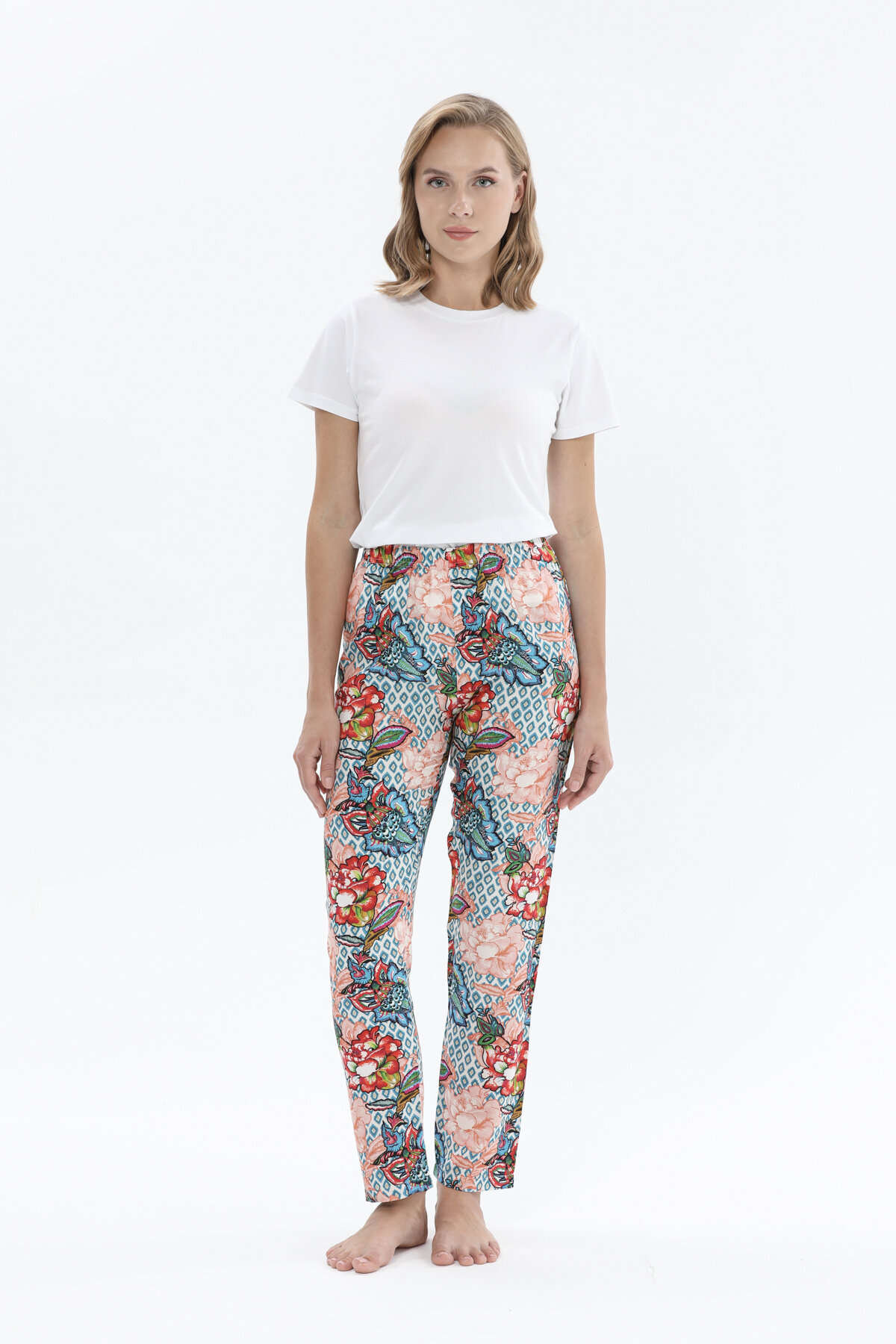 Shefame Kadın Desenli Viskon Pijama Altı 241SVM08