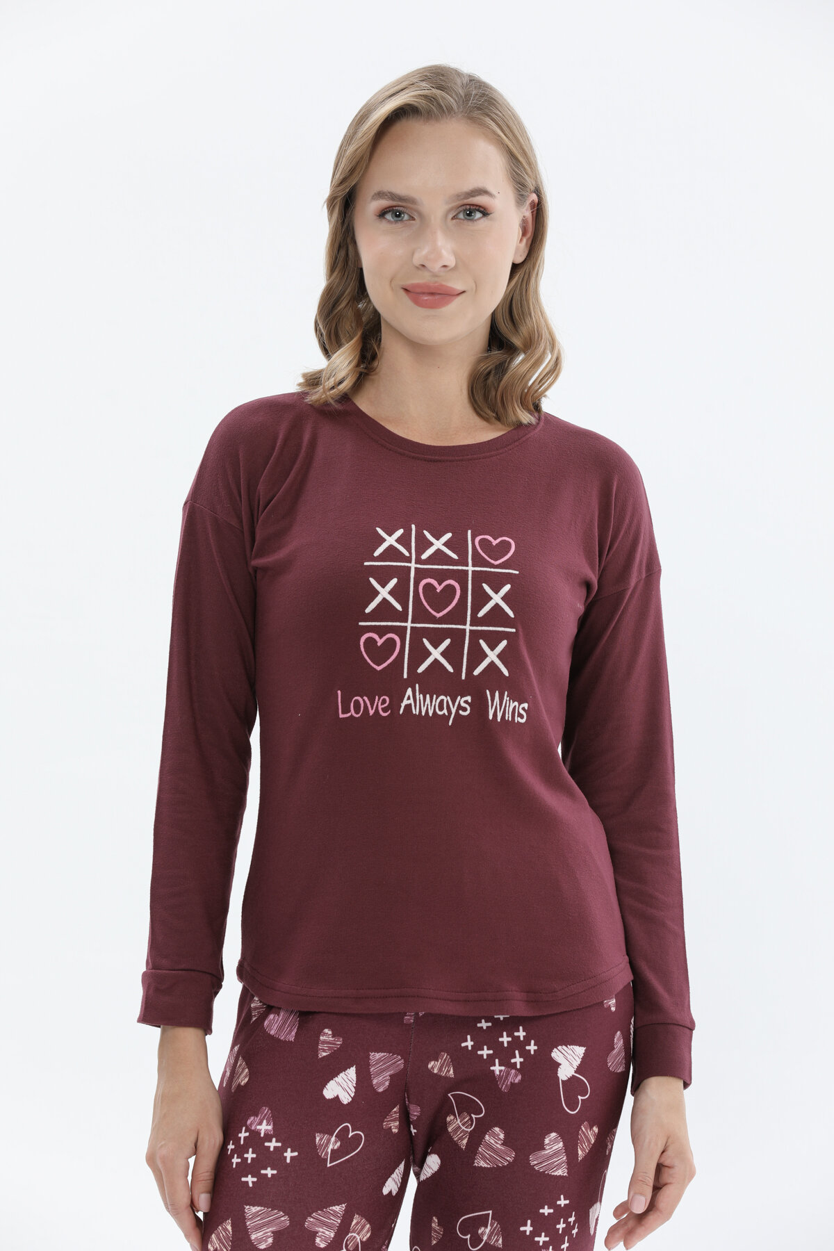 Shefame Kadın Desenli Termal Pijama Takımı 242KTP7010PI