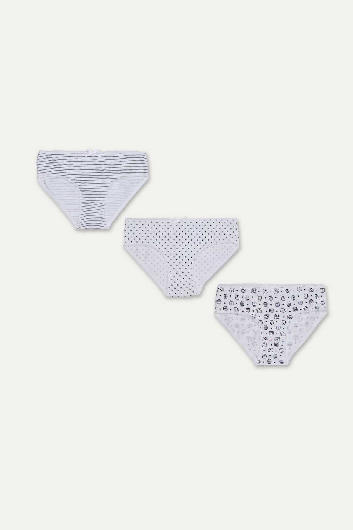 Funfair Kız Çocuk Kedi Desenli Üçlü Slip 2425KC02MD