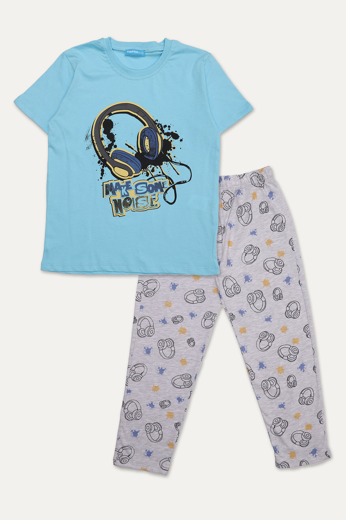 Funfair Erkek Çocuk Kısa Kollu Baskılı Pijama Takımı 251EC08PL