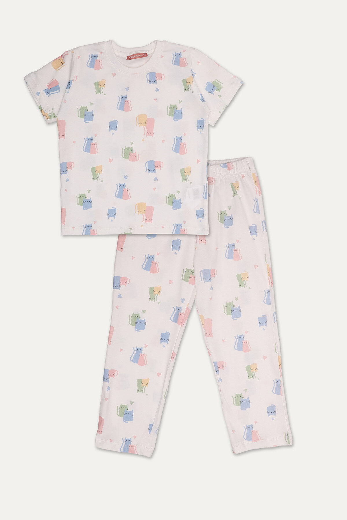 Funfair Kız Çocuk Kısa Kollu Full Baskılı Pijama Takımı 251KC03PL