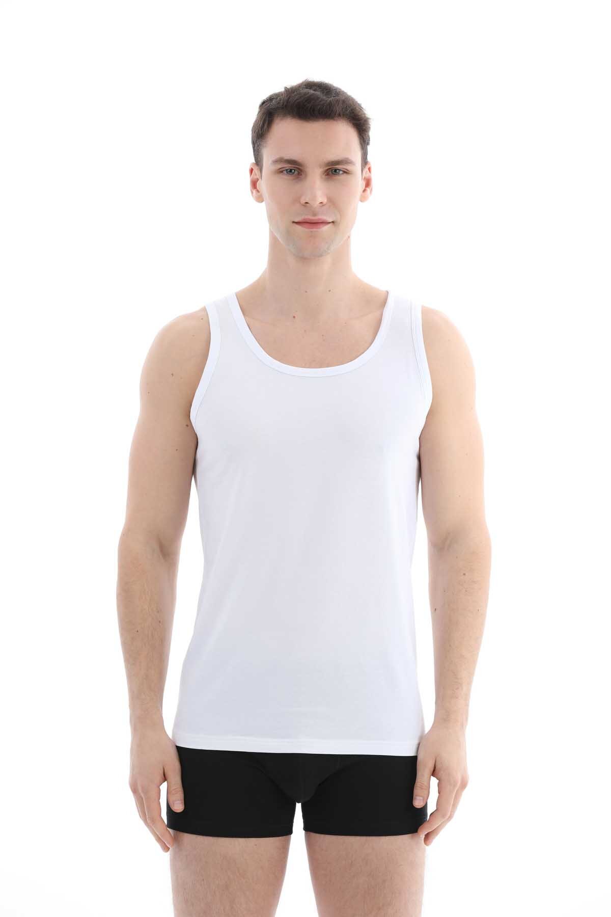 Cottons & Clouds Erkek İkili U Yaka Kalın Askılı Atlet CC9678