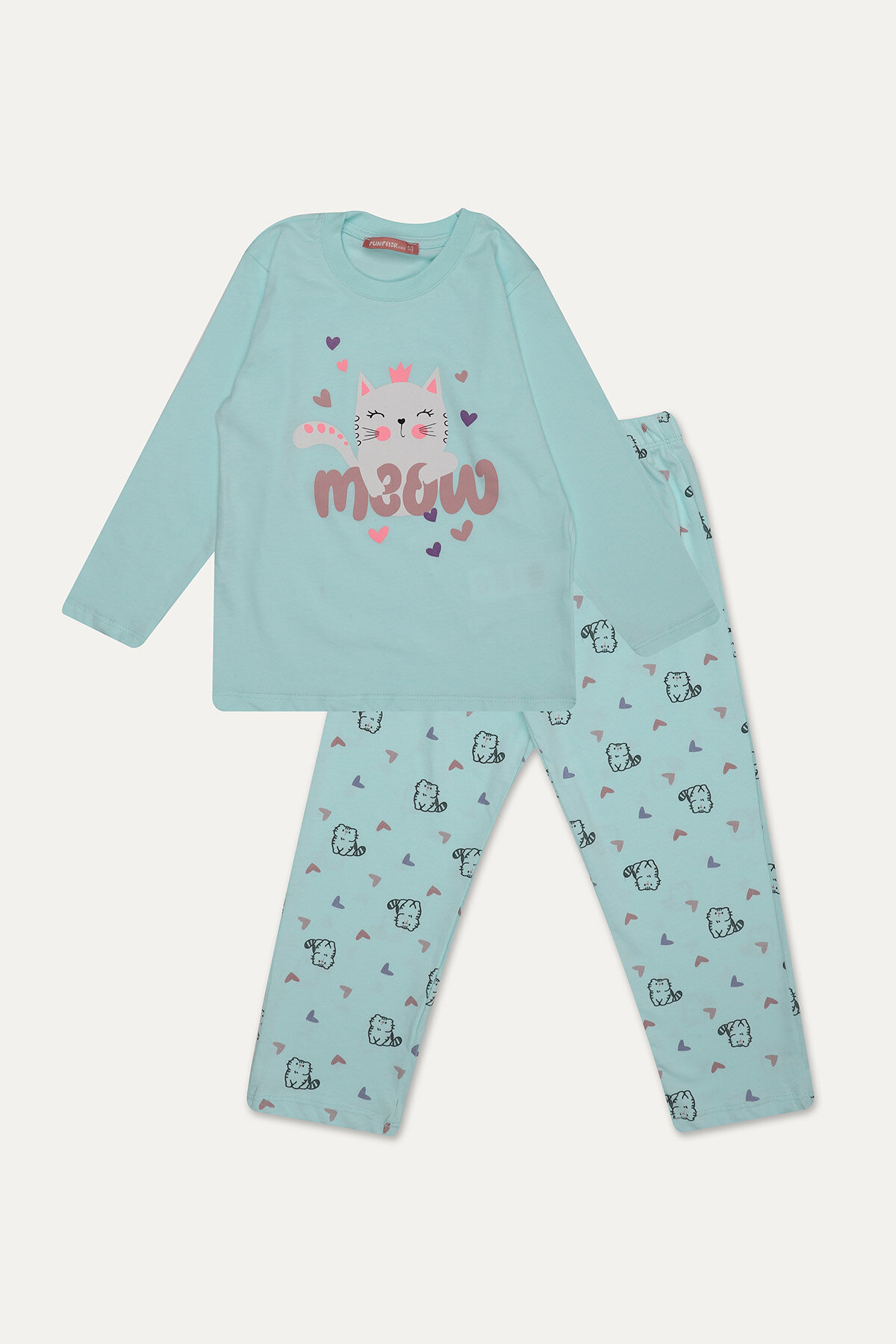 Funfair Kız Çocuk Uzun Kollu Baskılı Pijama Takımı 251KC13PL