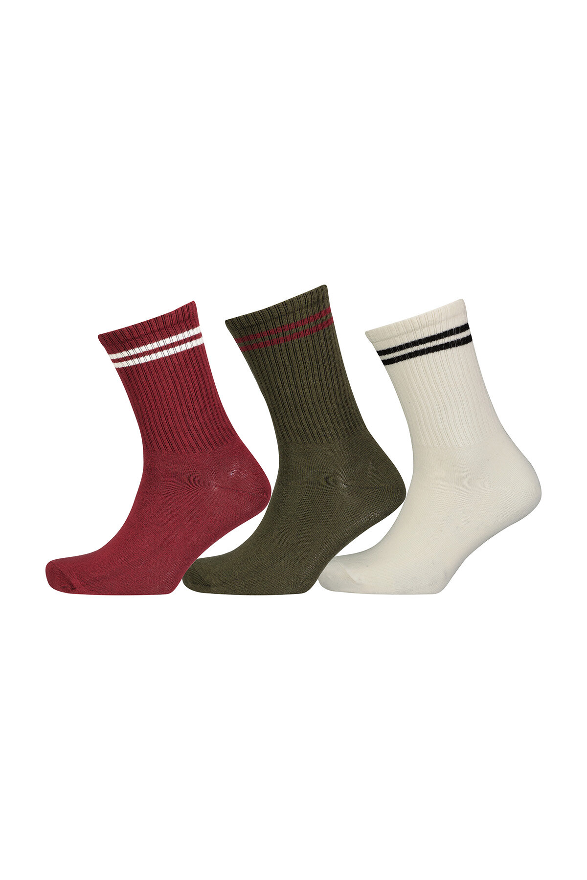 First Company Erkek Üçlü Desenli Pamuklu Soket Çorap 251E026BS