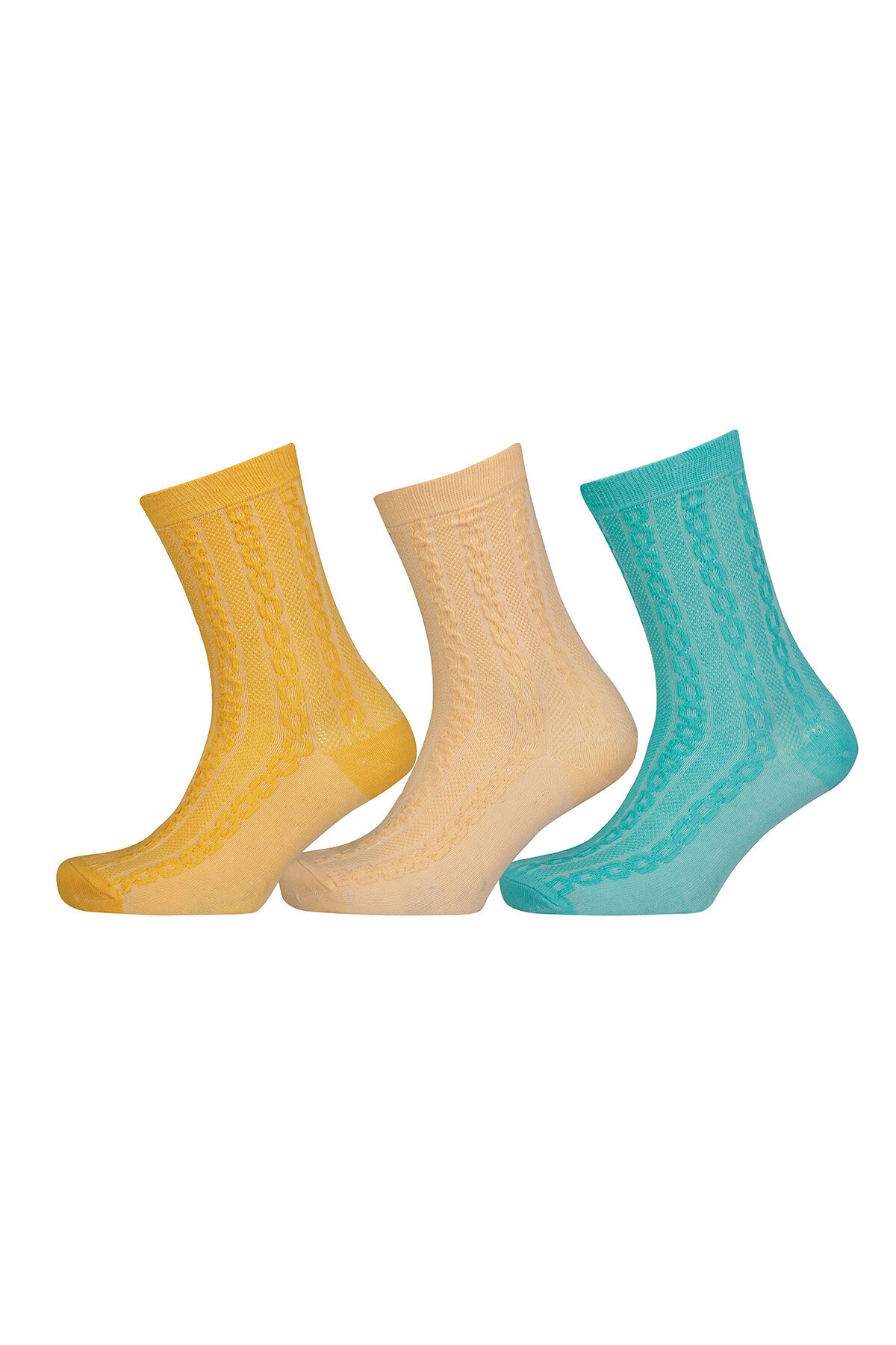 Shefame Kadın Üçlü Desenli Pamuklu Soket Çorap 251K027BS