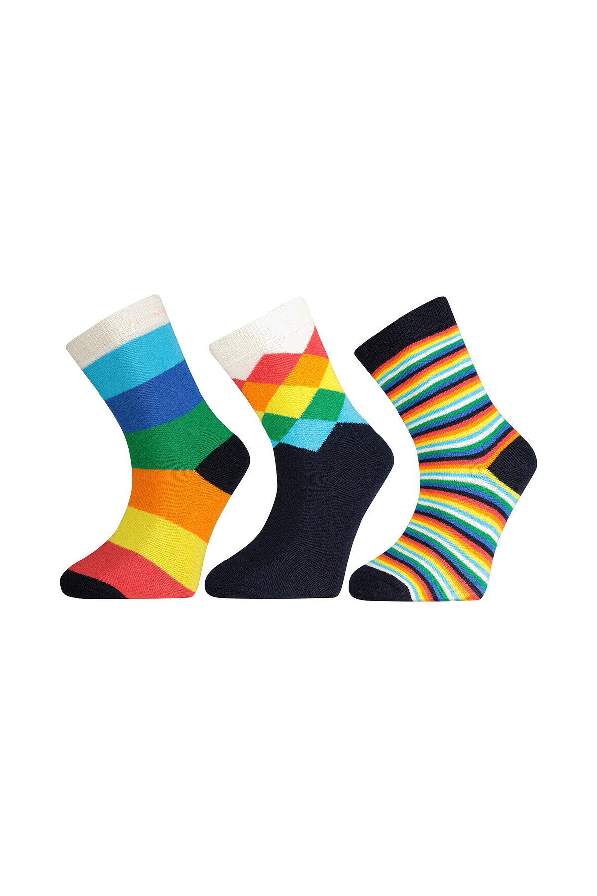 Funfair Erkek Çocuk Üçlü Desenli Pamuklu Soket Çorap 251EC20BS