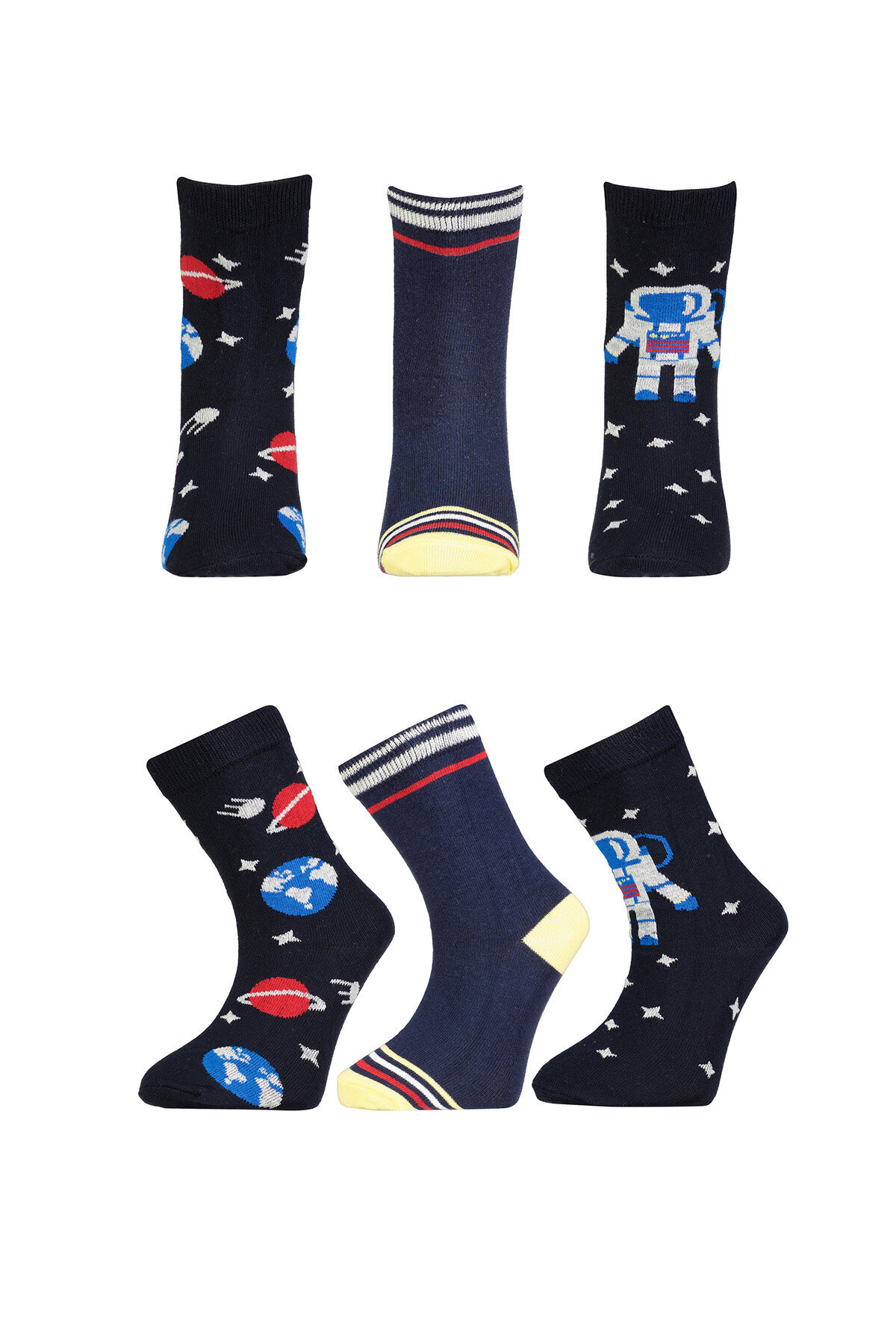 Funfair Erkek Çocuk Üçlü Desenli Pamuklu Soket Çorap 251EC26BS