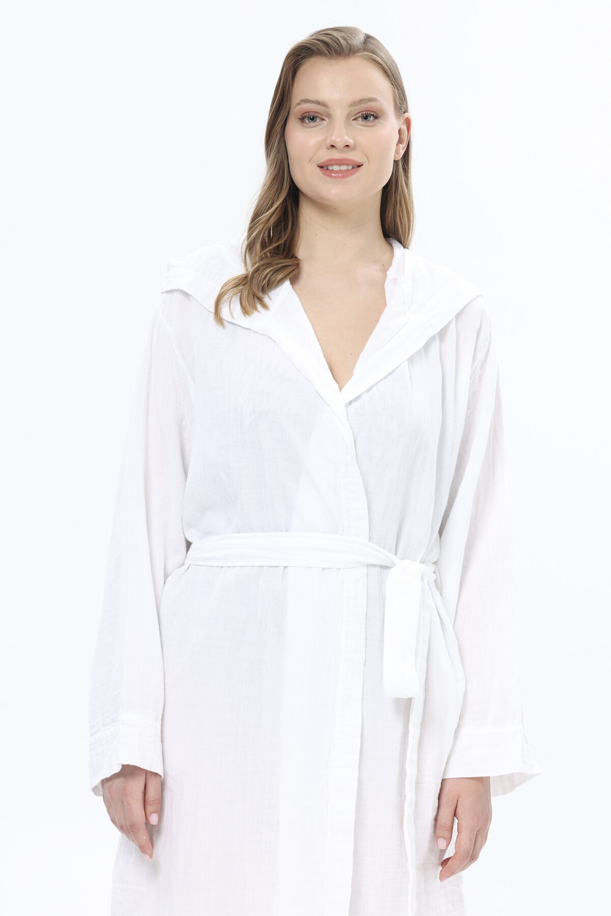 First Company Kadın Güneş Nakışlı Müslin Kapüşonlu Kimono 251K13OD