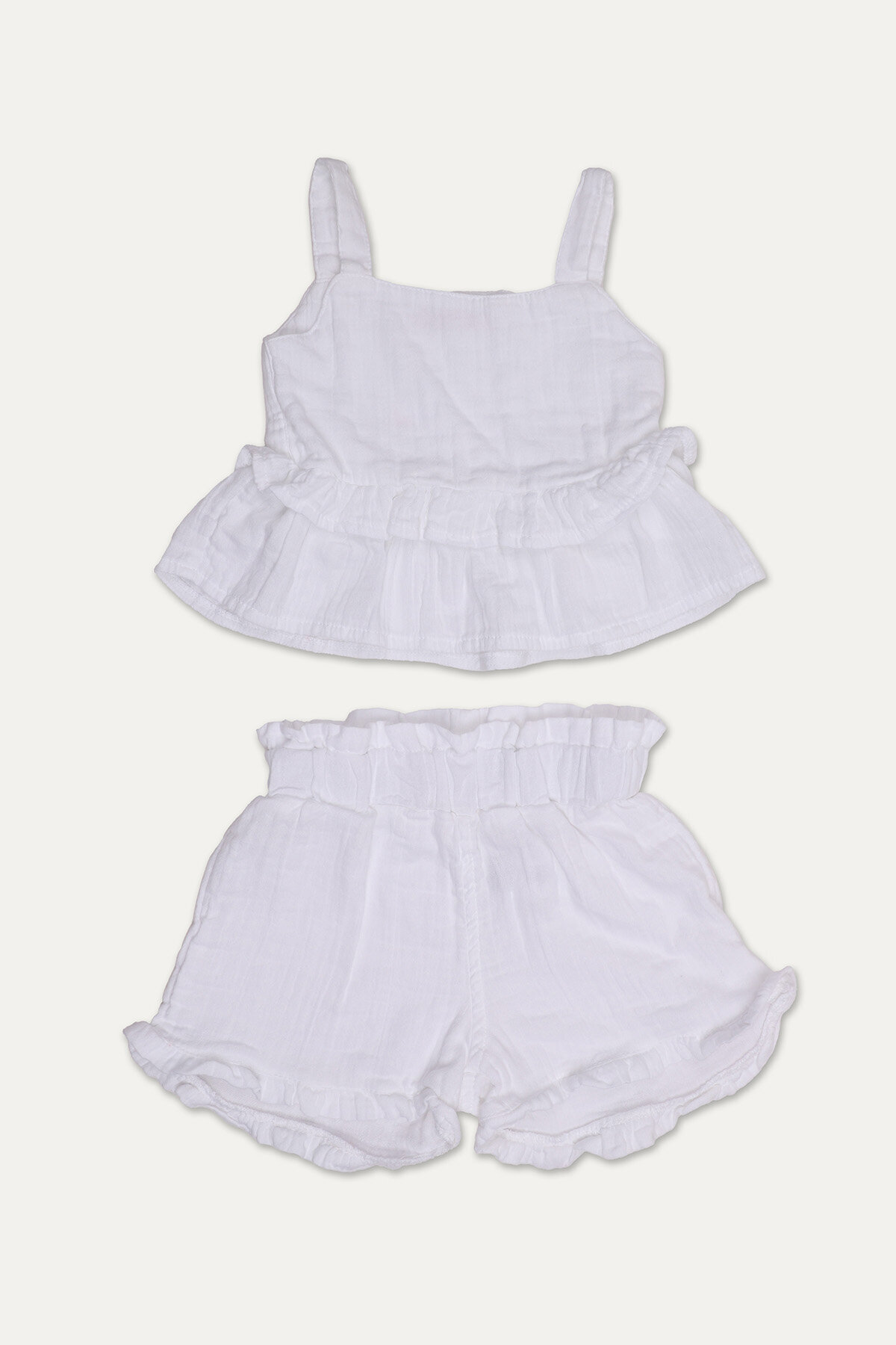 Funfair Kız Çocuk Askılı Müslin Şort Takım 251KC2OD