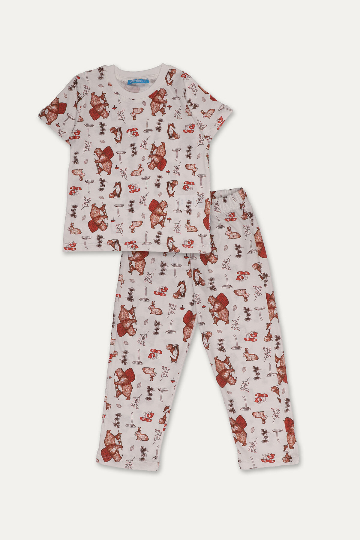 Funfair Erkek Çocuk Doğa Baskılı Kısa Kollu Pijama Takımı 251ET01PL