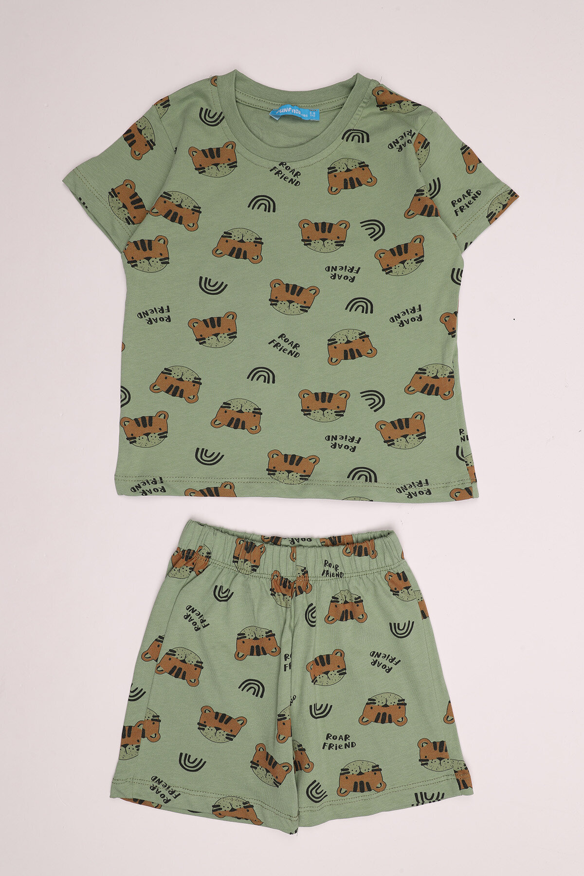 Funfair Erkek Çocuk Kaplan Baskılı Kısa Kollu Şort Takımı 251KC17PL