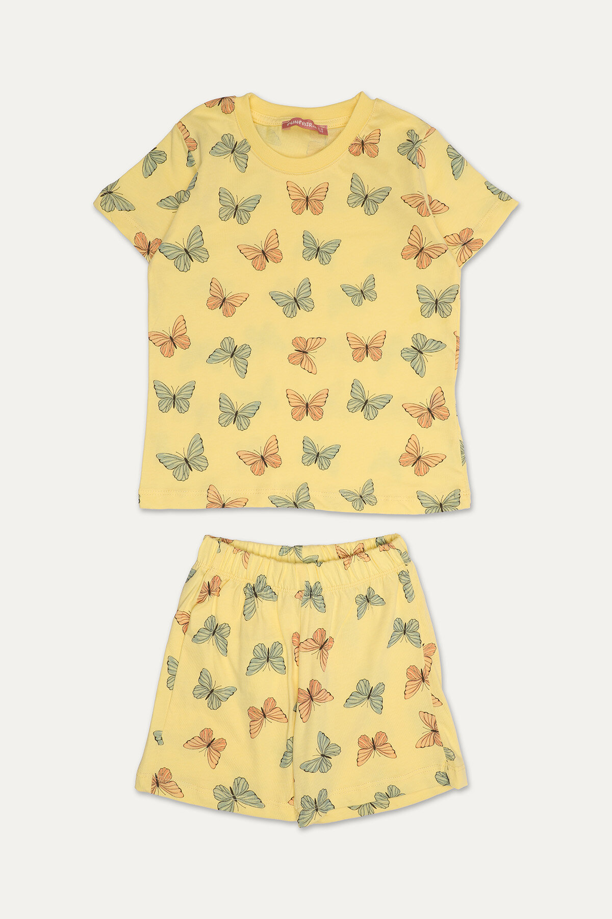 Funfair Kız Çocuk Kelebek Baskılı Kısa Kollu Şort Takımı