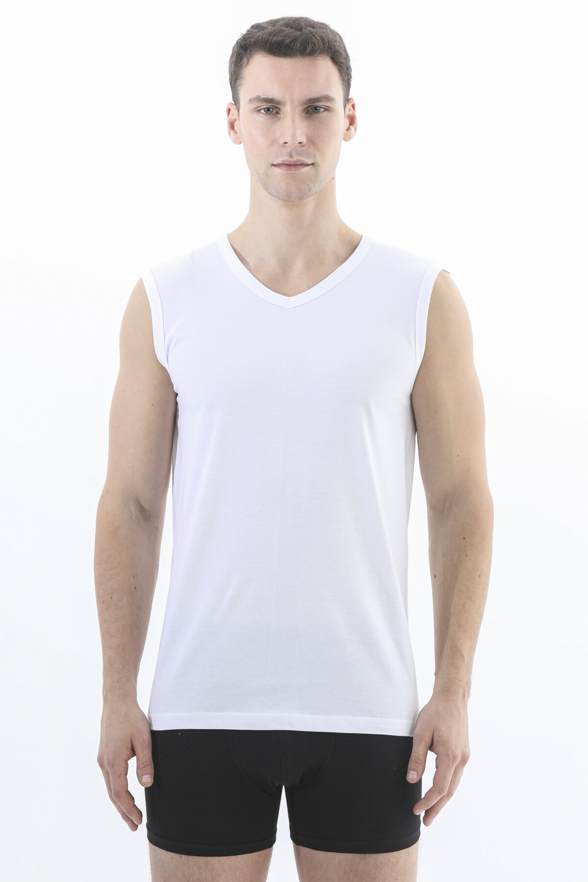 First Company Erkek V Yaka Pamuklu İkili Atlet 251E6004OM